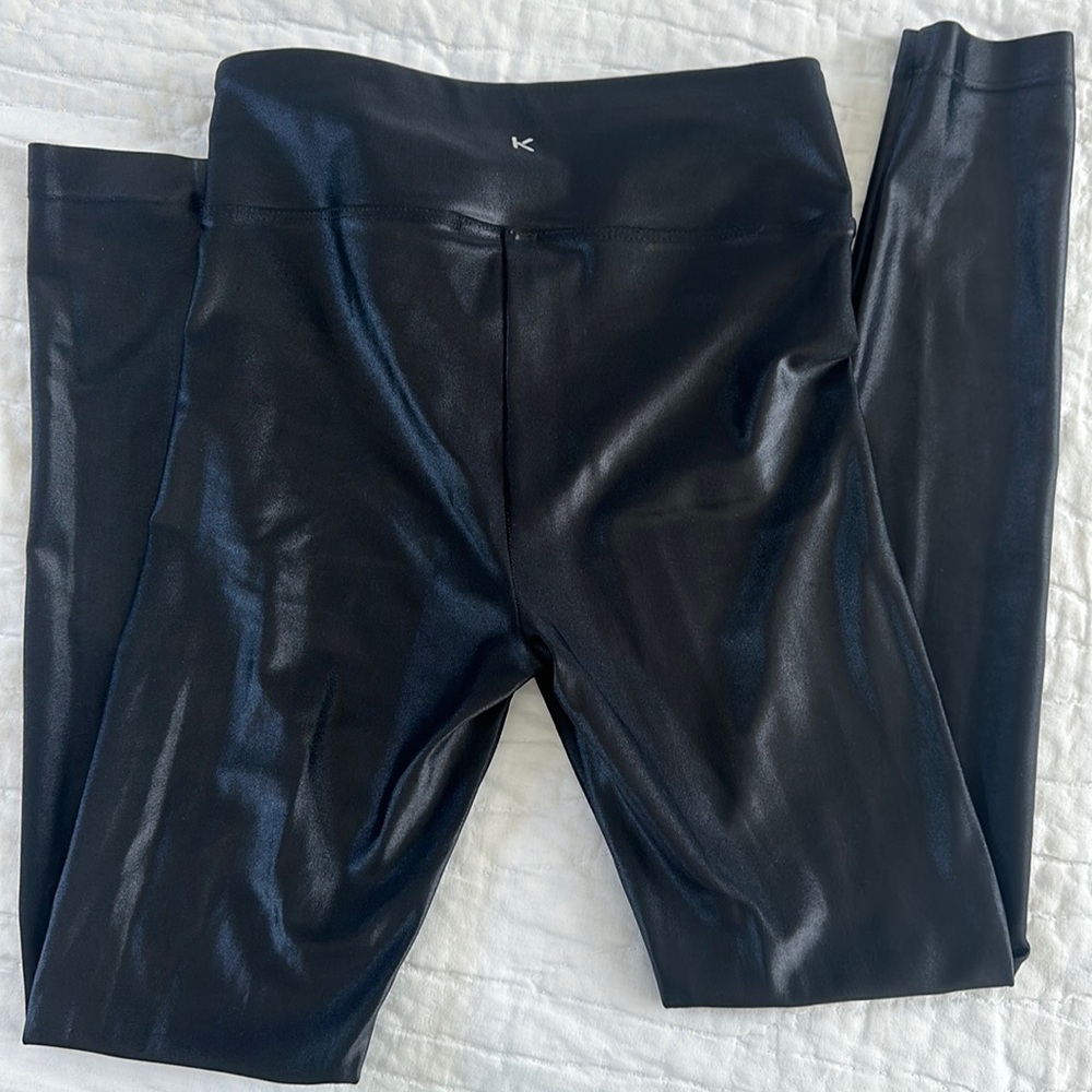 Koral Black shiny leggings - size SMALL